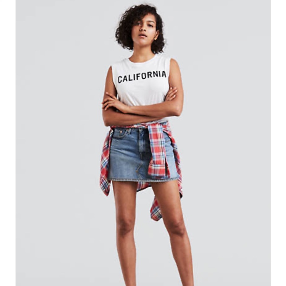 Levi’s Deconstructed Denim Skirt